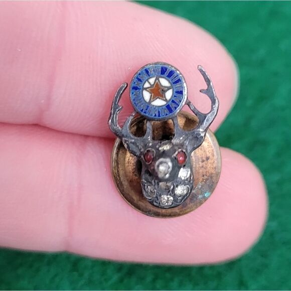 Benevolent & Protective Order of Elks Mini Lapel Pin B.P.O.E. Antique Vintage - Picture 8 of 11